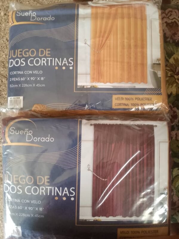 Cortinas para ventas de de 1.20 x 140 dos paño - Imagen 3