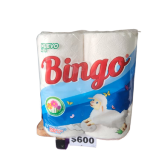 Papel higiénico BINGO (4 rollos de 170 hojas)